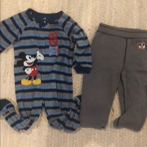 Mickey Mouse pajamas and sweat pants